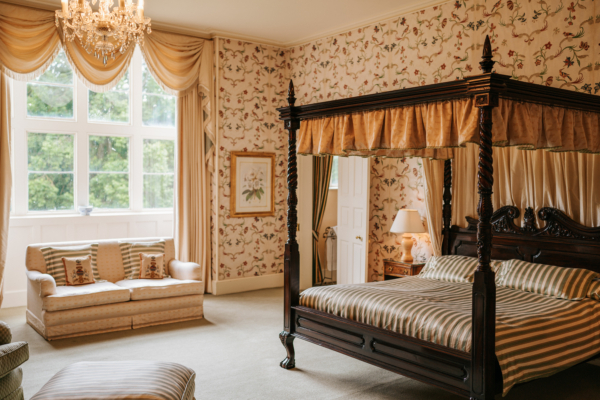 Four poster bed in room 2
